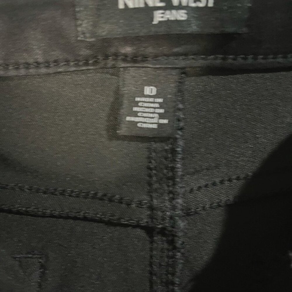 Nine West Black Stretch Skinny Jeans Womens Size 8 Mid Rise Denim Pants - Picture 8 of 9